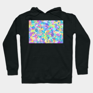 Stained glass print, colorful crystal shapes Hoodie